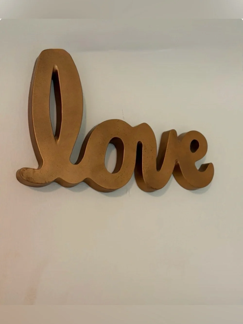 Gold Script and Stacked LOVE Wall Art Set